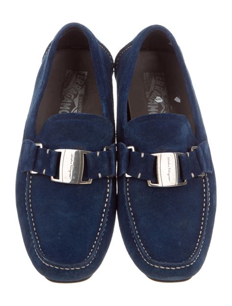 salvatore ferragamo suede loafers